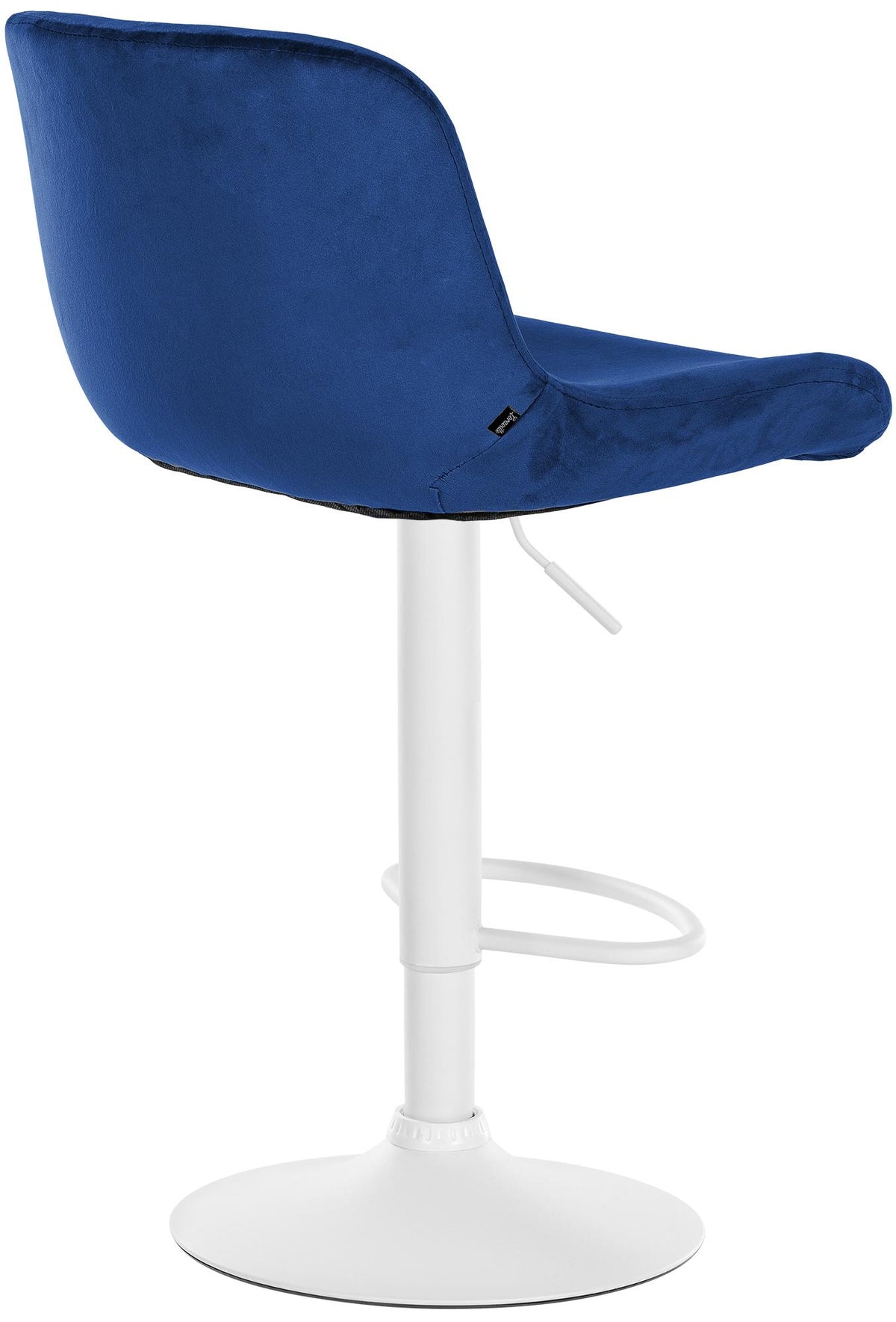Set van 2 barkrukken Solon Wit blauw,Fluweel blau