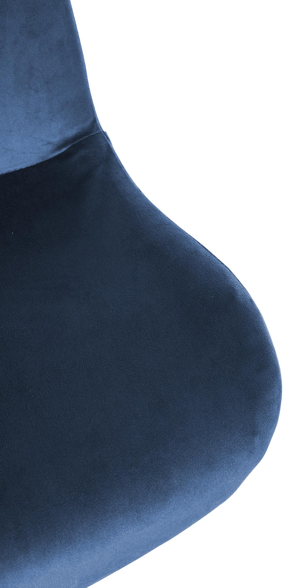Set van 2 barkrukken Solon Wit blauw,Fluweel blau