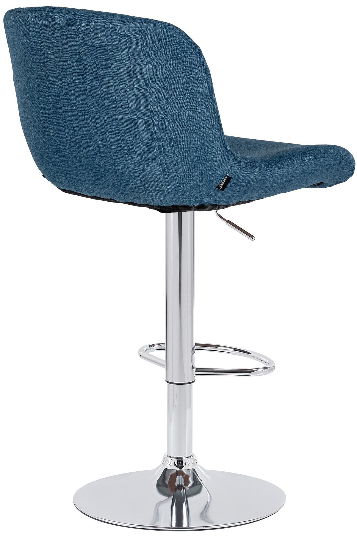 Set van 2 barkrukken Solon chroom blauw,Stof blau