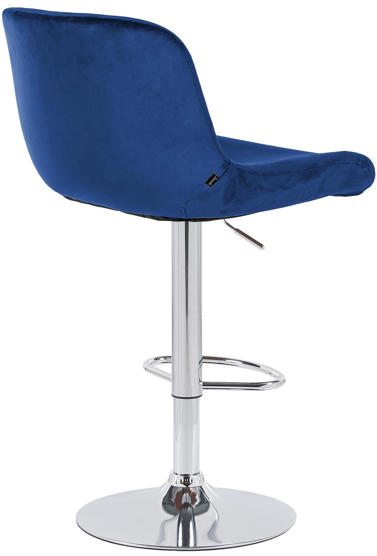 Set van 2 barkrukken Solon chroom blauw,Fluweel blau