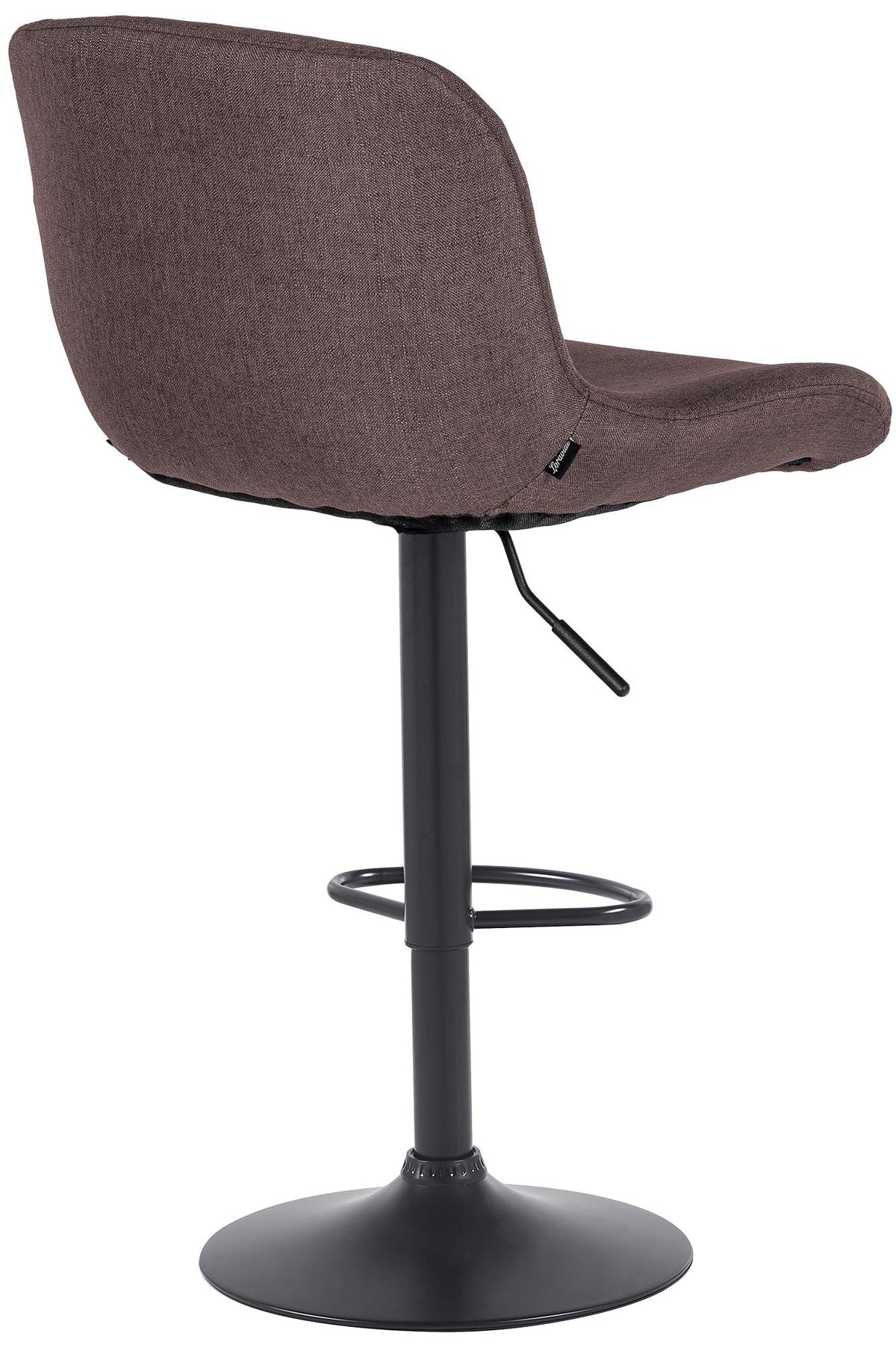 Set van 2 barkrukken Solon zwart donkerbruin,Stof dunkelbraun