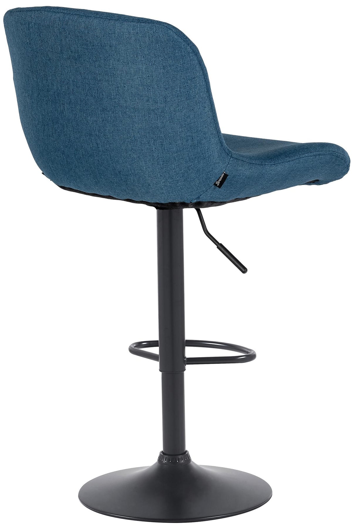 Set van 2 barkrukken Solon zwart blauw,Stof blau