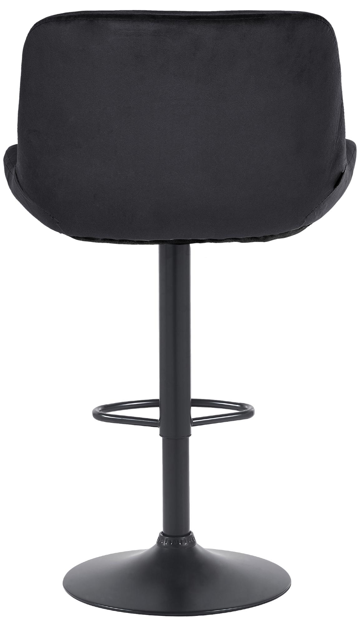 Set van 2 barkrukken Solon zwart zwart,Fluweel schwarz