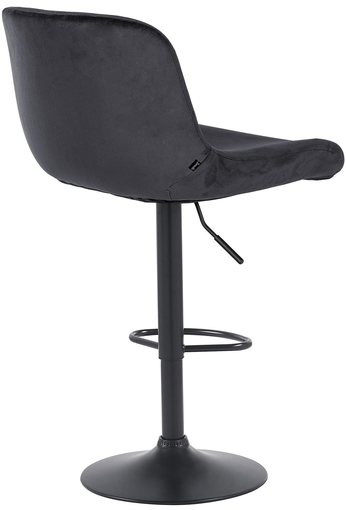 Set van 2 barkrukken Solon zwart zwart,Fluweel schwarz
