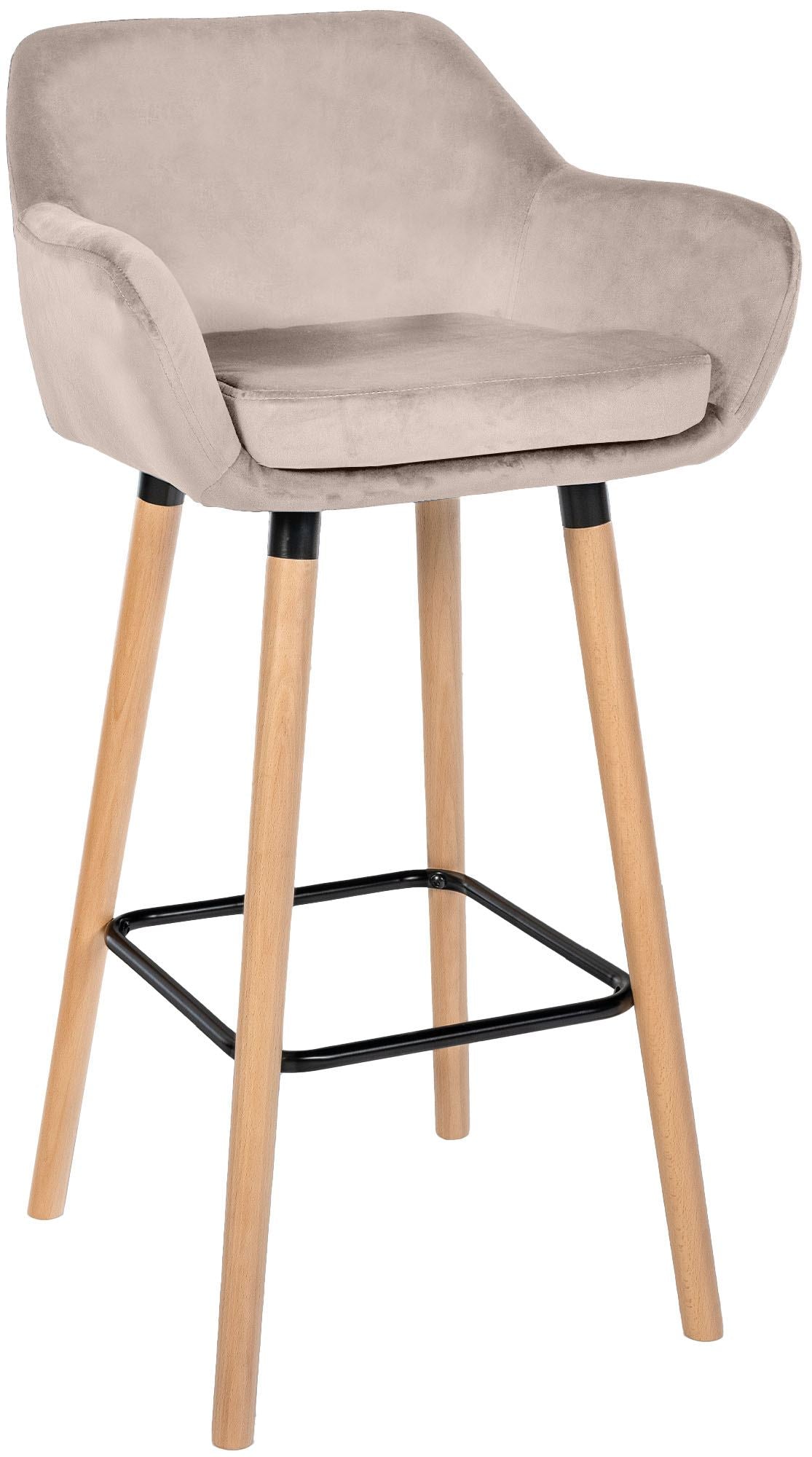 Barkruk Grant Fluweel creme creme