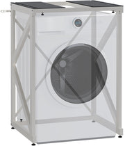 Wasmachine opbouwmeubel Caleb wit weiß