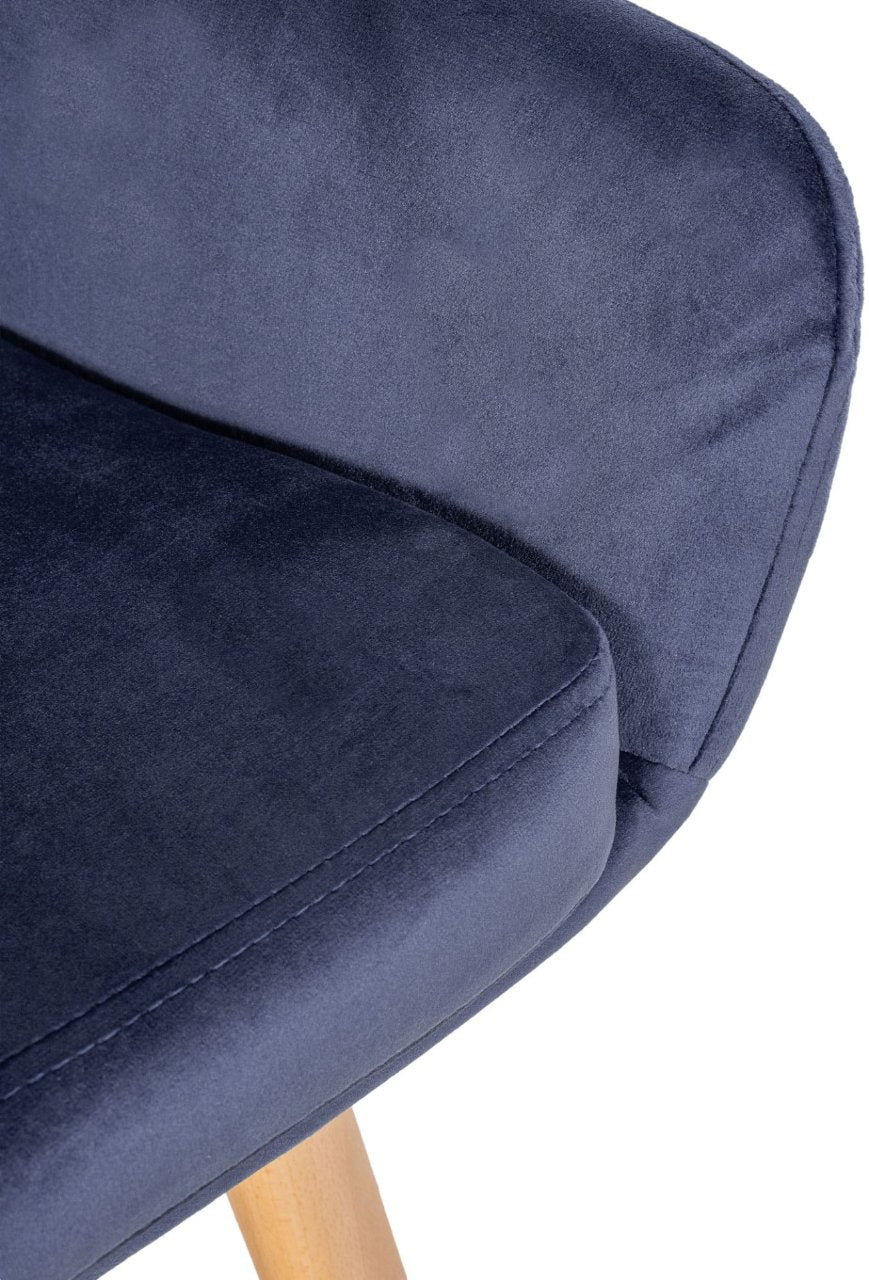 Set van 2 barkrukken Grant Fluweel donkerblauw dunkelblau