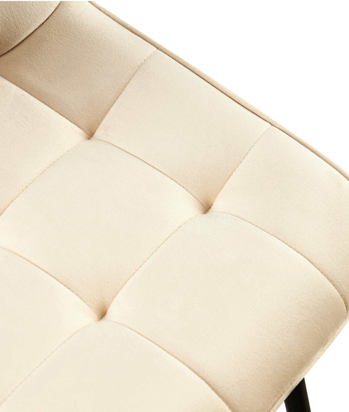 Set van 2 eetkamerstoelen Gifford fluweel creme,Fluweel creme
