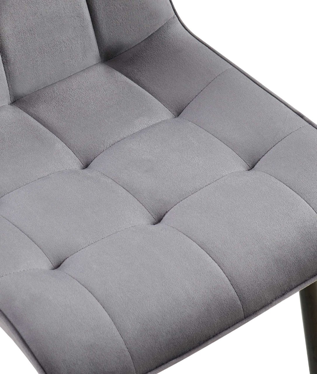 Set van 2 eetkamerstoelen Gifford fluweel donkergrijs,Fluweel dunkelgrau