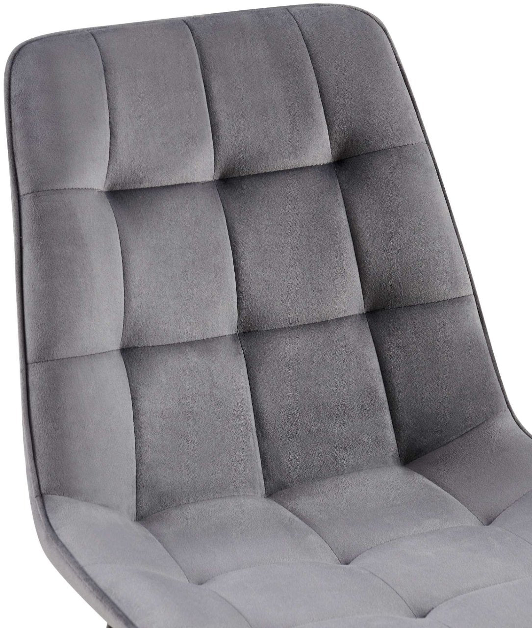 Set van 2 eetkamerstoelen Gifford fluweel donkergrijs,Fluweel dunkelgrau