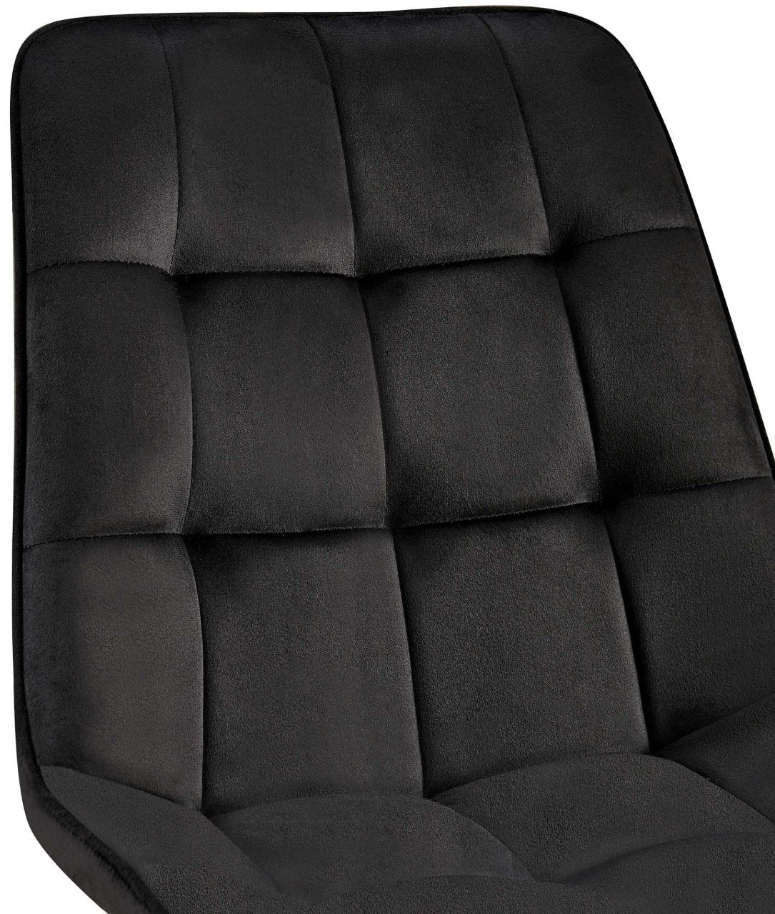Set van 2 eetkamerstoelen Gifford fluweel zwart,Fluweel schwarz
