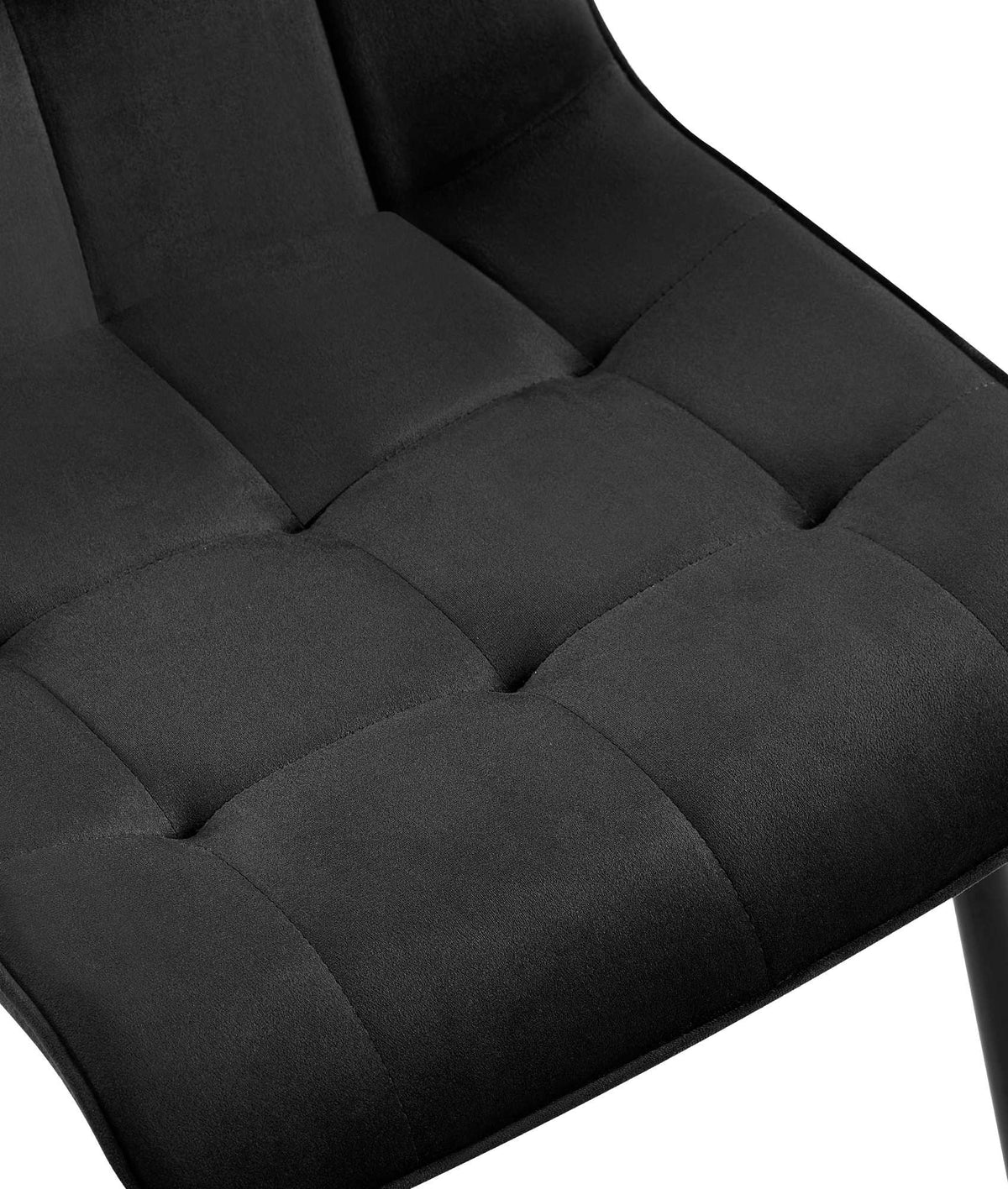 Set van 2 eetkamerstoelen Gifford fluweel zwart,Fluweel schwarz