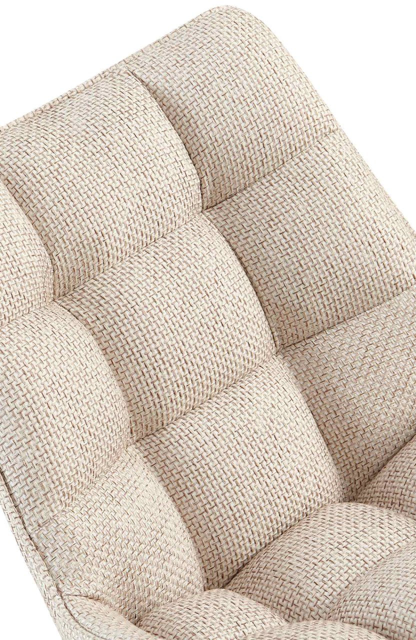 Set van 2 eetkamerstoelen Saranda ivoor,Stof elfenbein