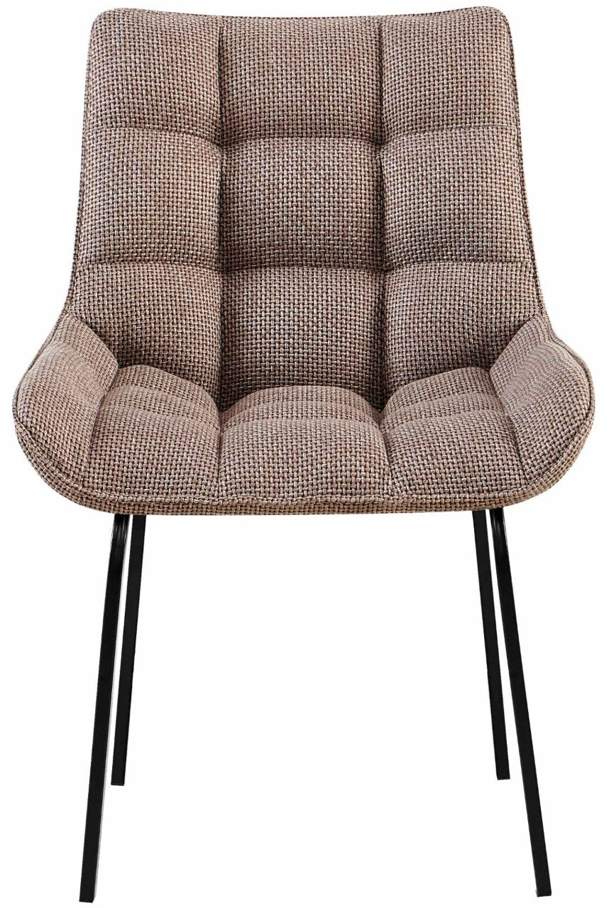 Set van 2 eetkamerstoelen Saranda terrabruin,Stof terrabraun