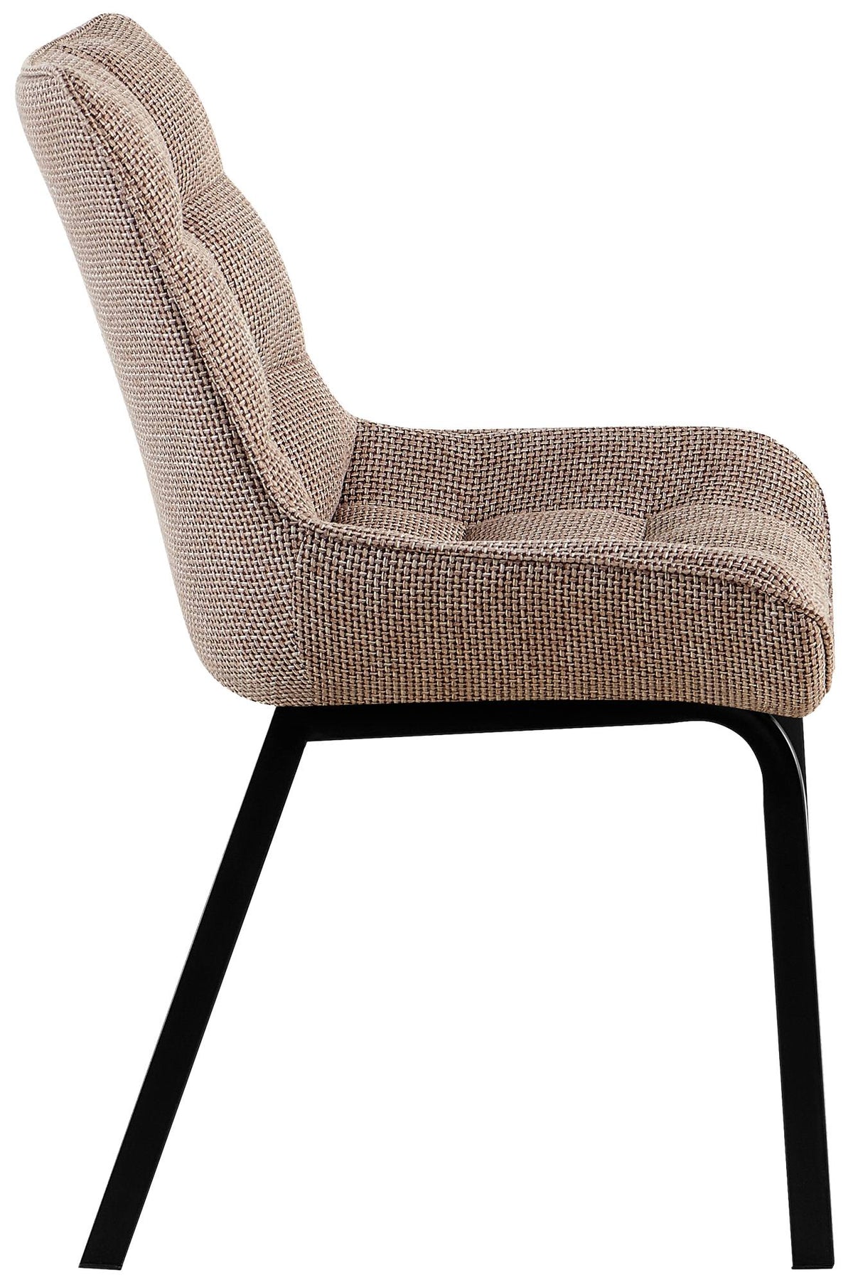 Set van 2 eetkamerstoelen Saranda terrabruin,Stof terrabraun