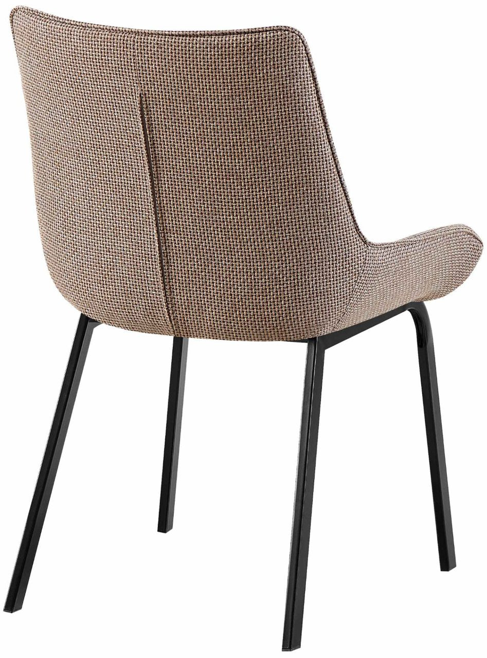 Set van 2 eetkamerstoelen Saranda terrabruin,Stof terrabraun