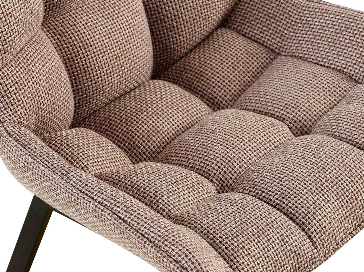 Set van 2 eetkamerstoelen Saranda terrabruin,Stof terrabraun