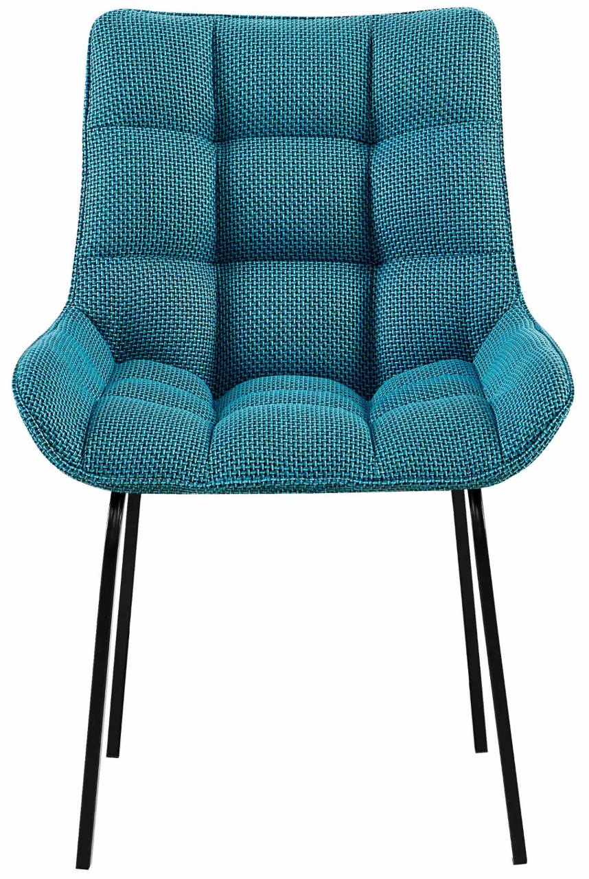 Set van 2 eetkamerstoelen Saranda turkis,Stof türkis