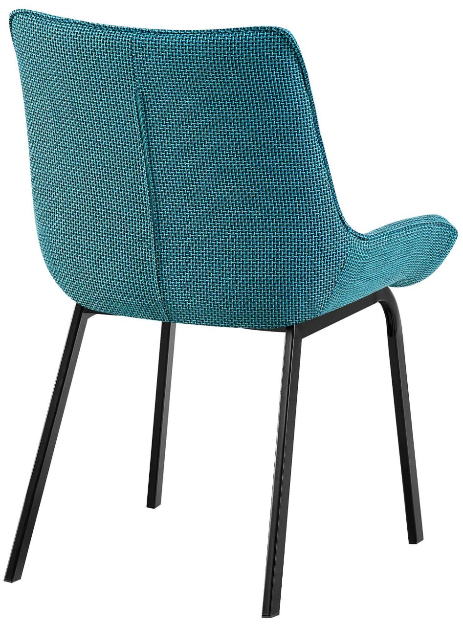 Set van 2 eetkamerstoelen Saranda turkis,Stof türkis