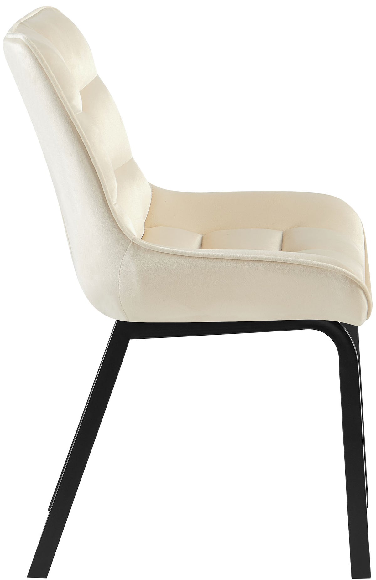 Set van 2 eetkamerstoelen Saranda creme,Fluweel creme