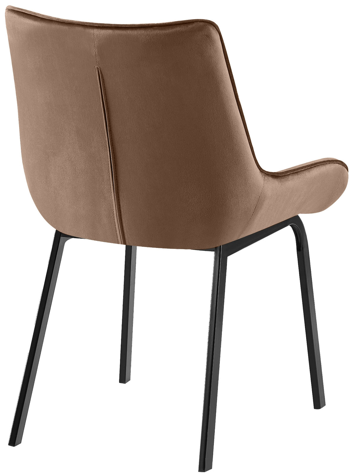 Set van 2 eetkamerstoelen Saranda bruin,Fluweel braun