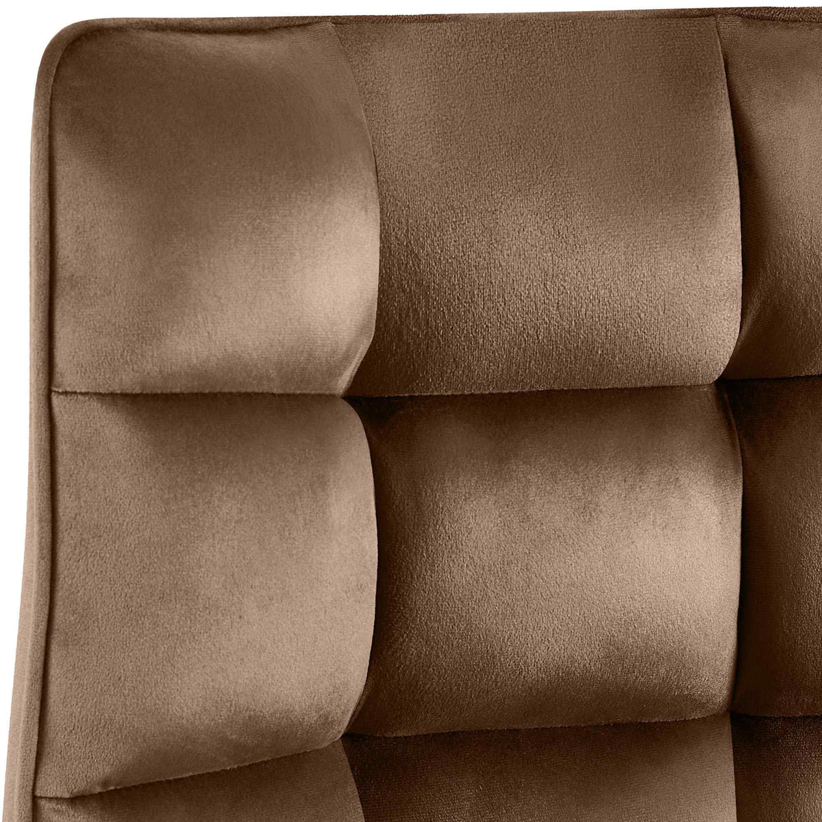 Set van 2 eetkamerstoelen Saranda bruin,Fluweel braun