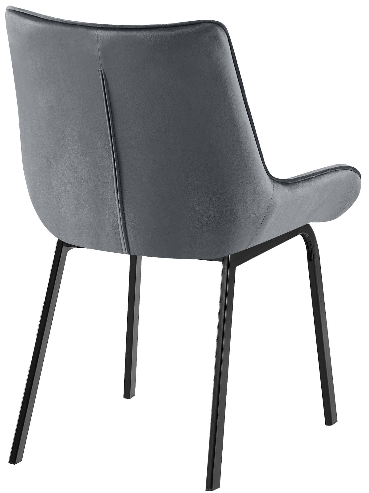 Set van 2 eetkamerstoelen Saranda donkergrijs,Fluweel dunkelgrau