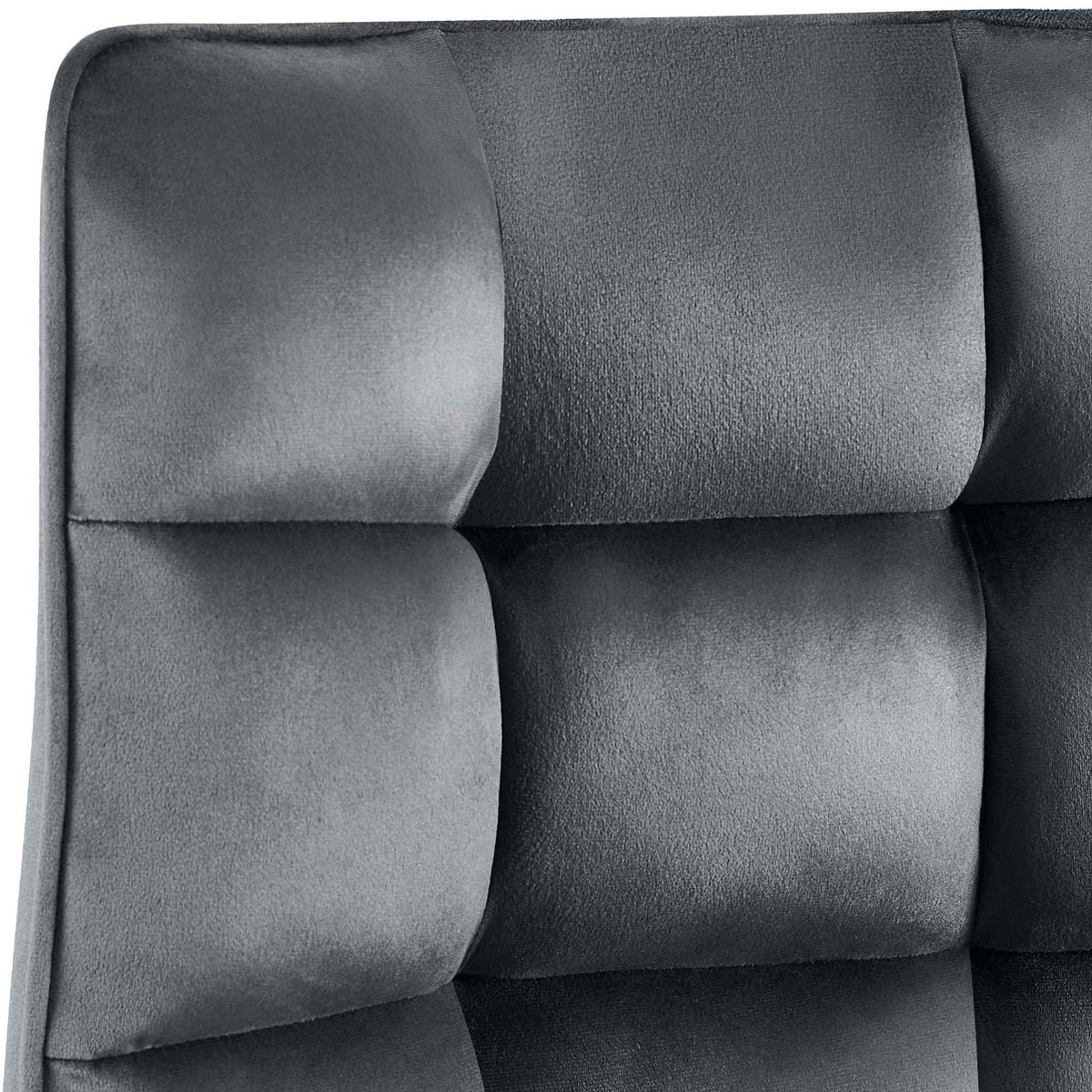 Set van 2 eetkamerstoelen Saranda donkergrijs,Fluweel dunkelgrau