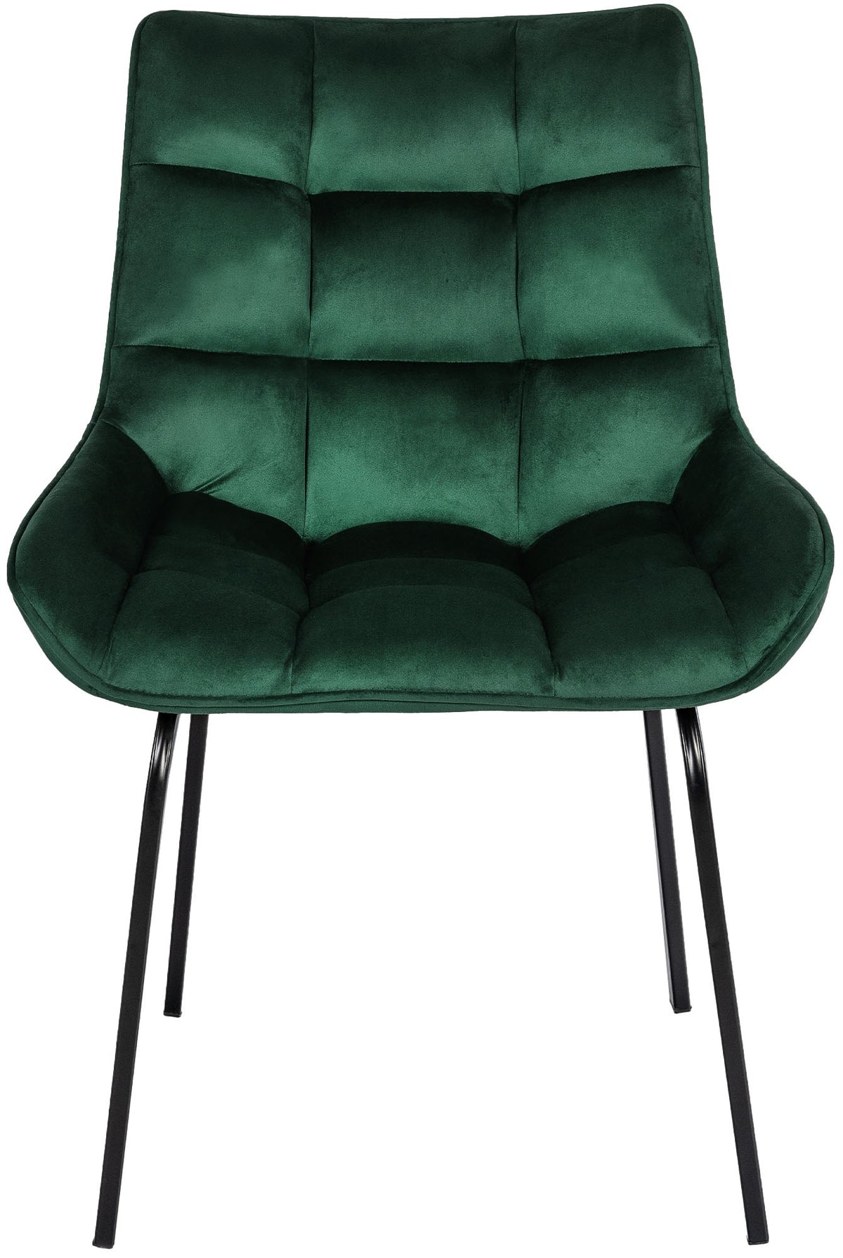 Set van 2 eetkamerstoelen Saranda groen,Fluweel grün