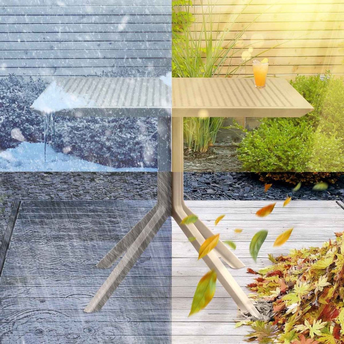 Tafel Sky 80 cm taupe taupe