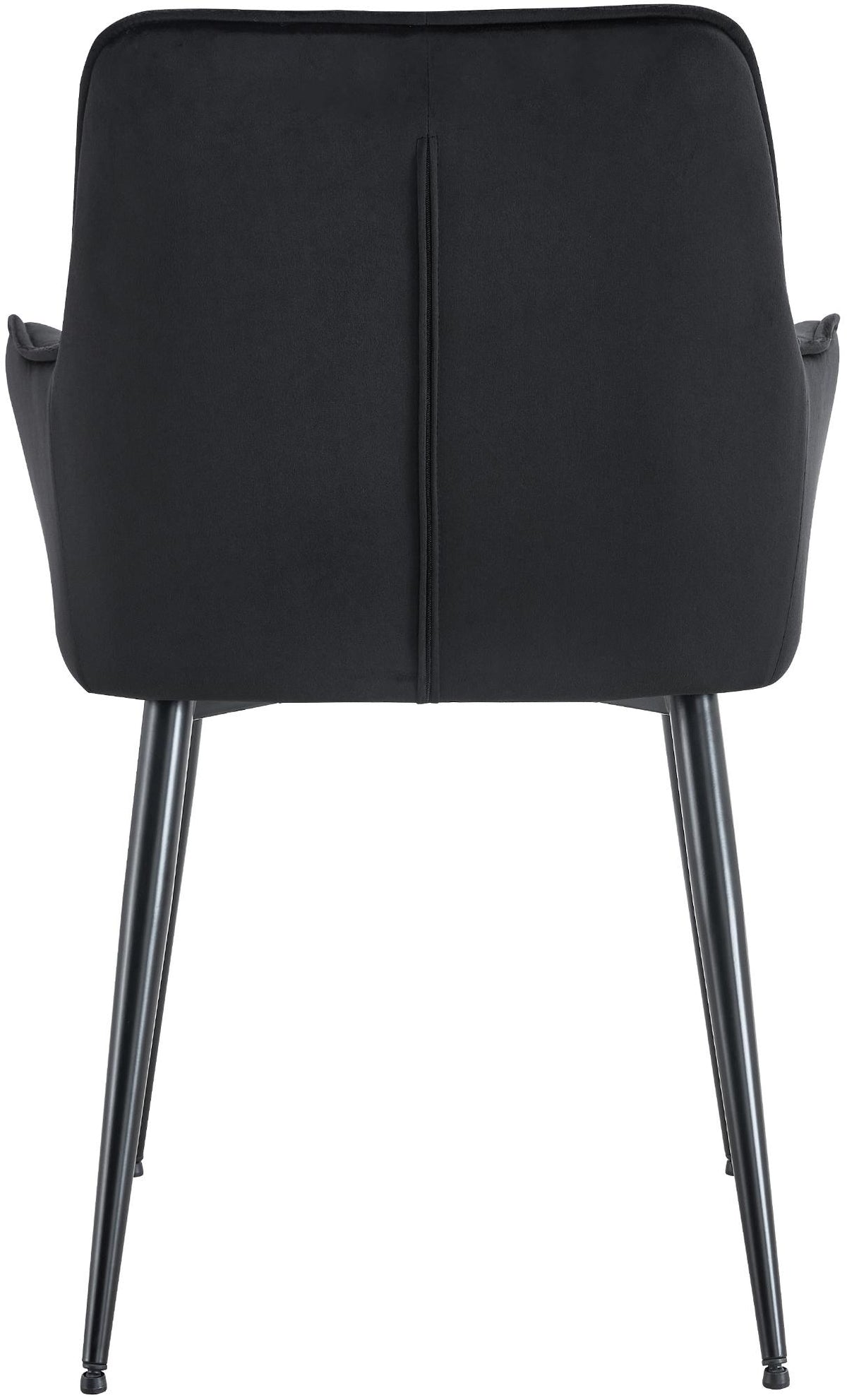 Set van 2 eetkamerstoelen Ferndale fluweel zwart schwarz