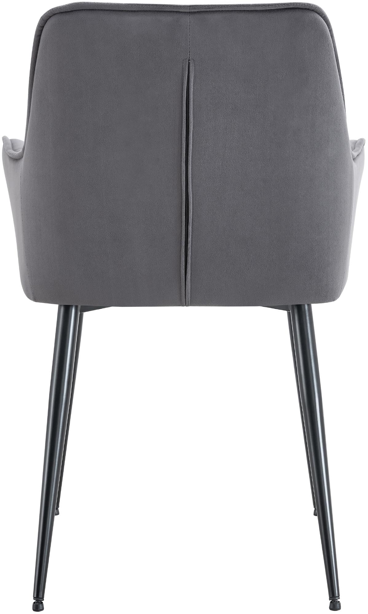 Set van 2 eetkamerstoelen Ferndale fluweel donkergrijs dunkelgrau