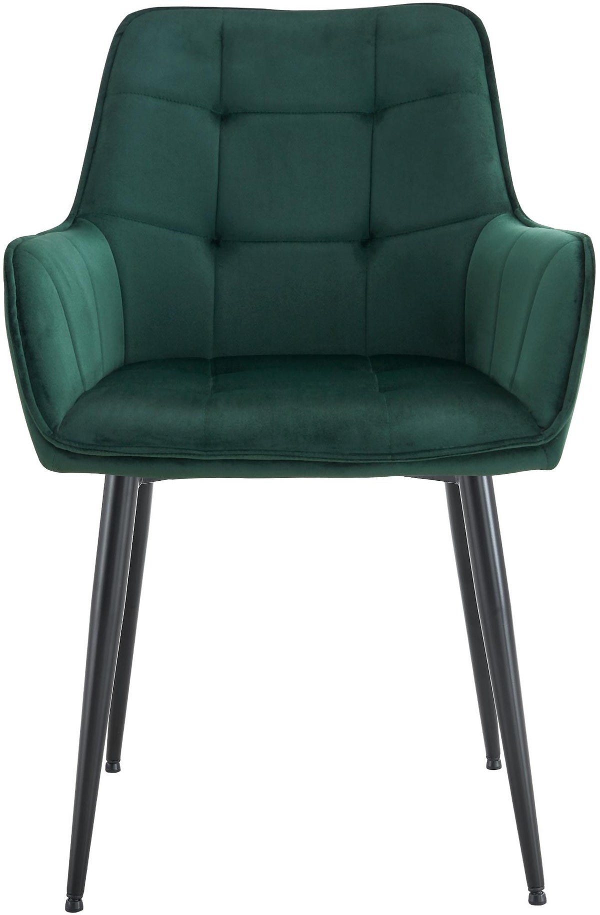 Set van 2 eetkamerstoelen Ferndale fluweel donkergroen dunkelgrün