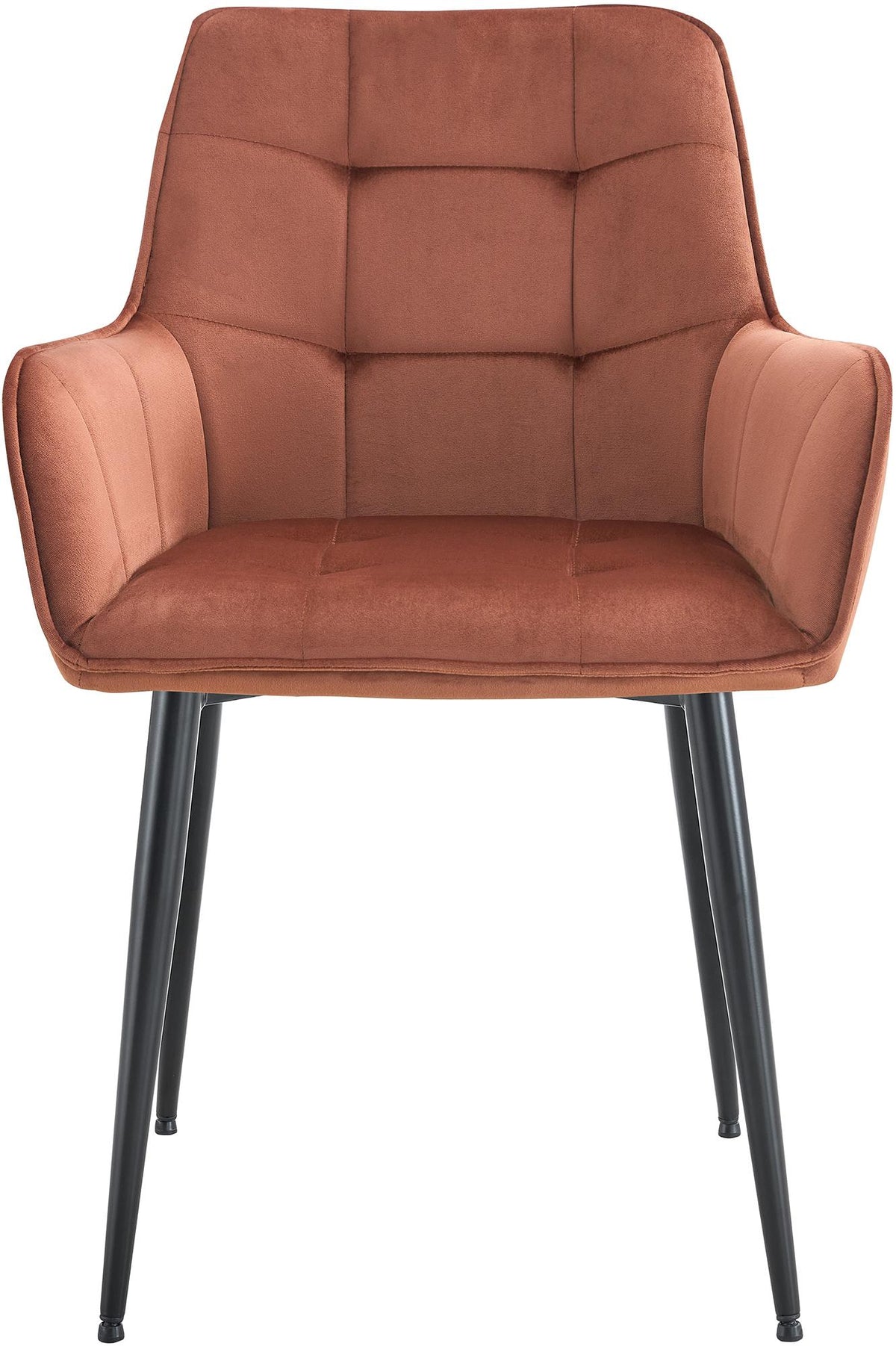 Set van 2 eetkamerstoelen Ferndale fluweel bruin braun