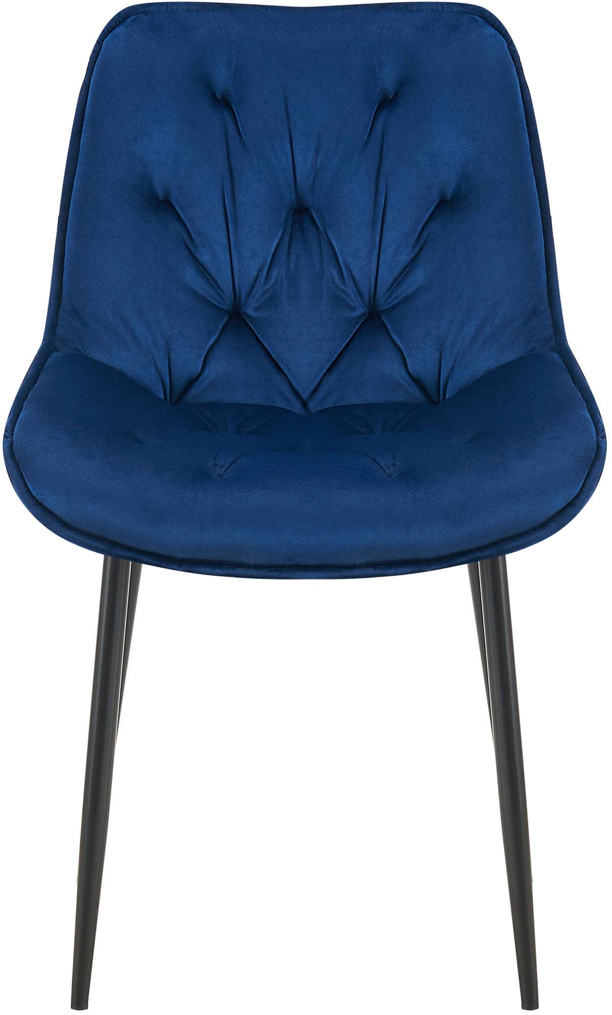 Set van 2 eetkamerstoelen Wallace fluweel blauw blau