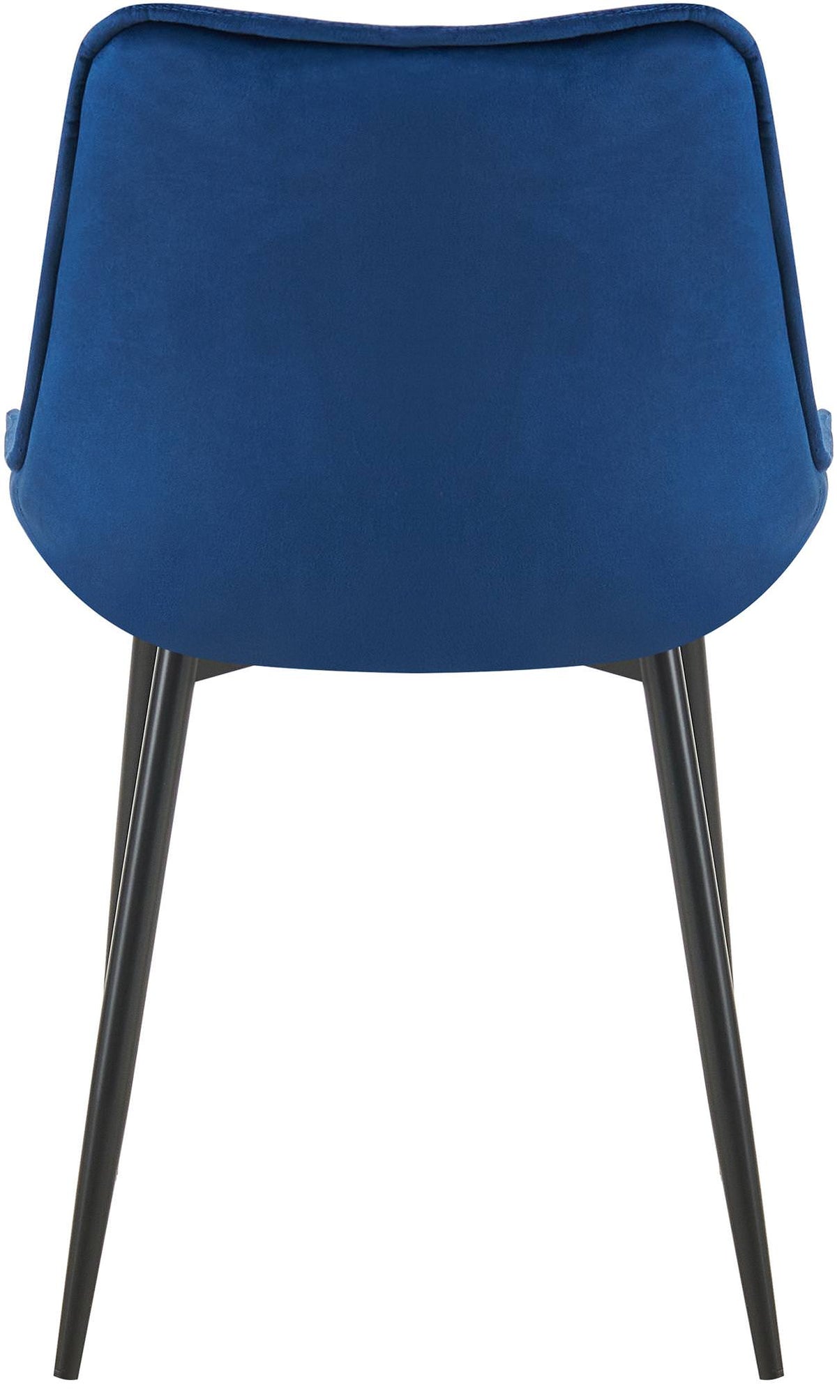 Set van 2 eetkamerstoelen Wallace fluweel blauw blau