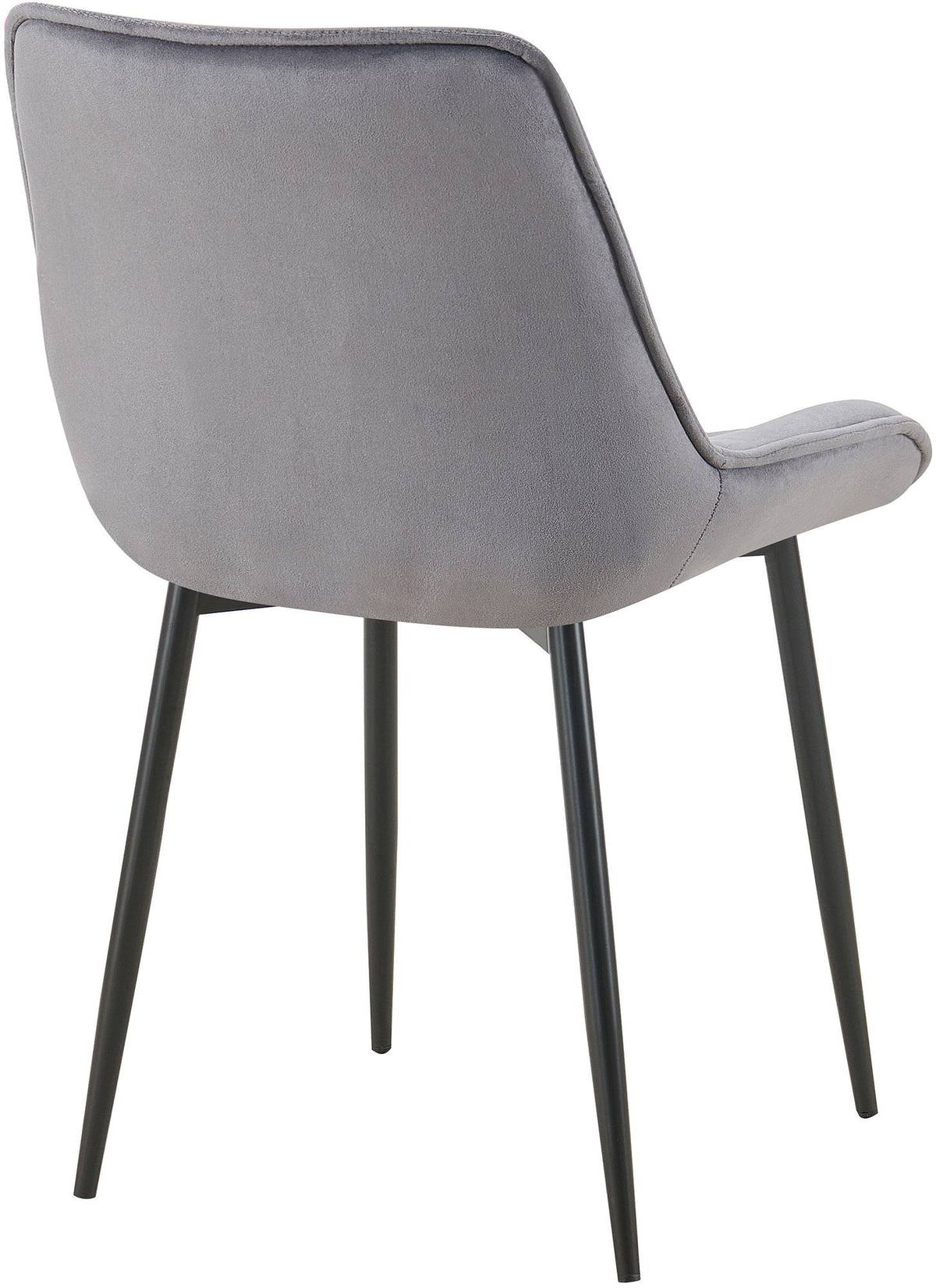 Set van 2 eetkamerstoelen Wallace fluweel donkergrijs dunkelgrau