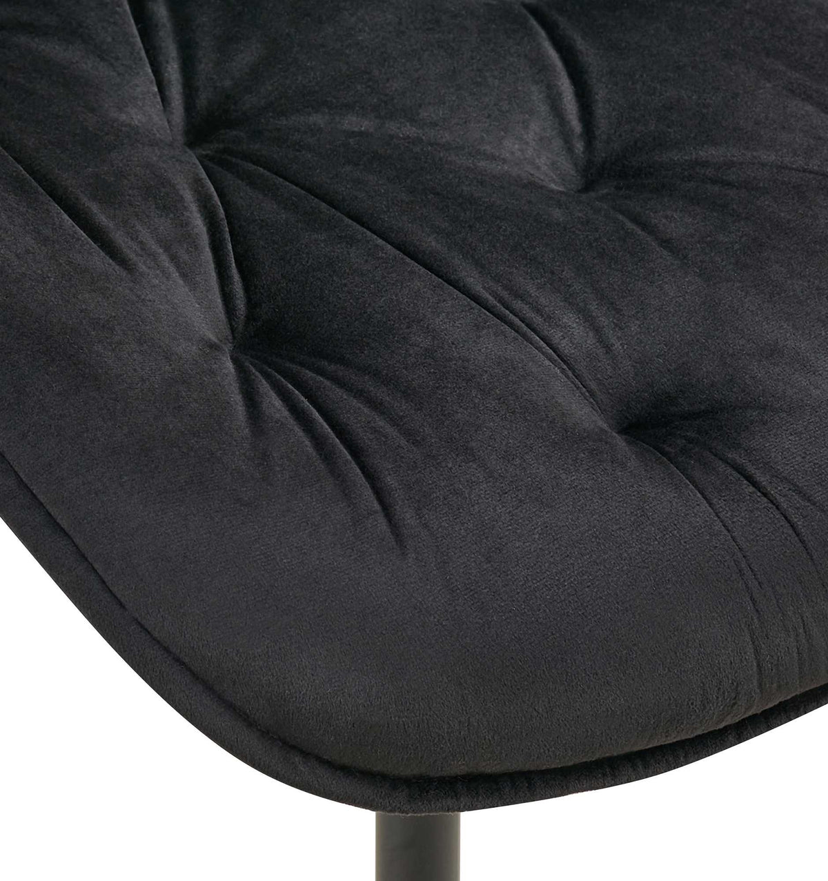 Set van 2 eetkamerstoelen Wallace fluweel zwart schwarz