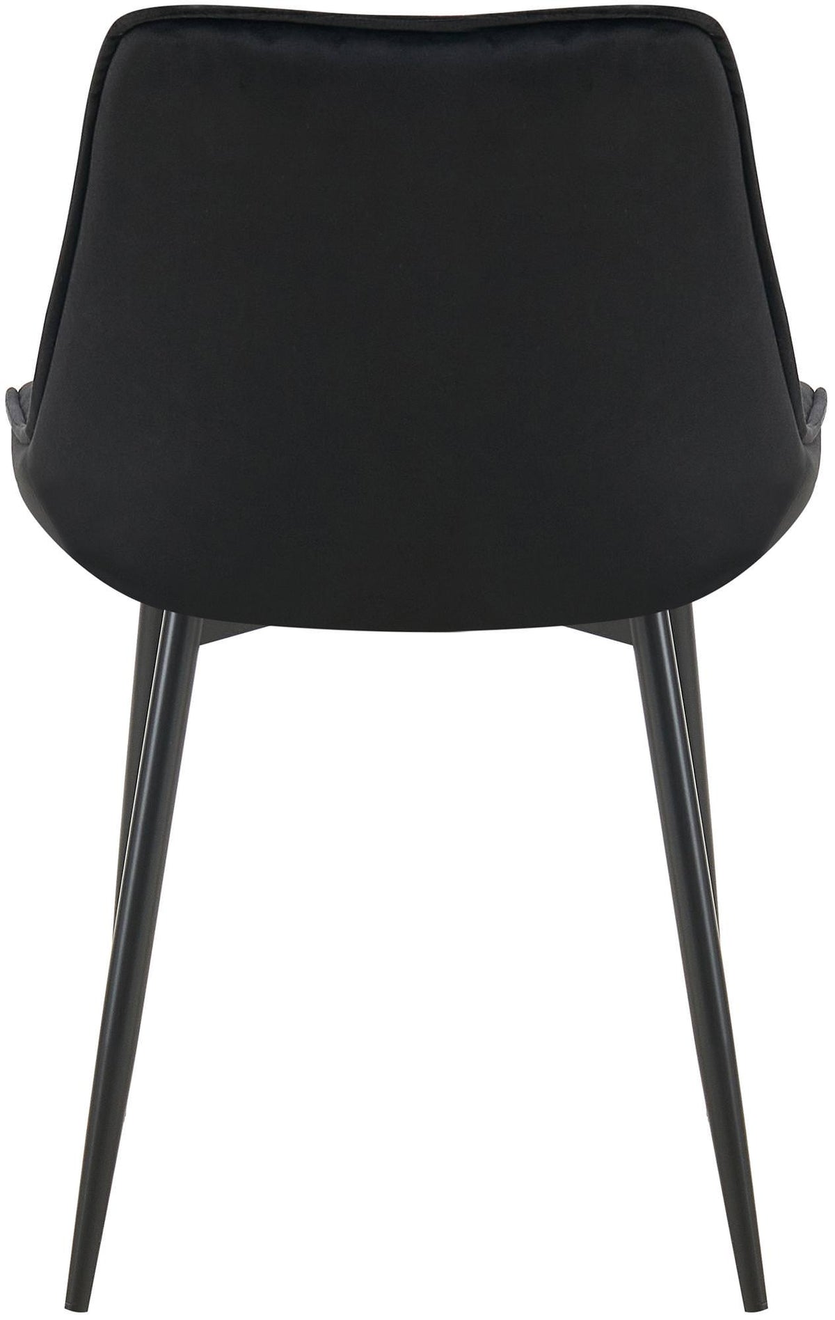 Set van 2 eetkamerstoelen Wallace fluweel zwart schwarz