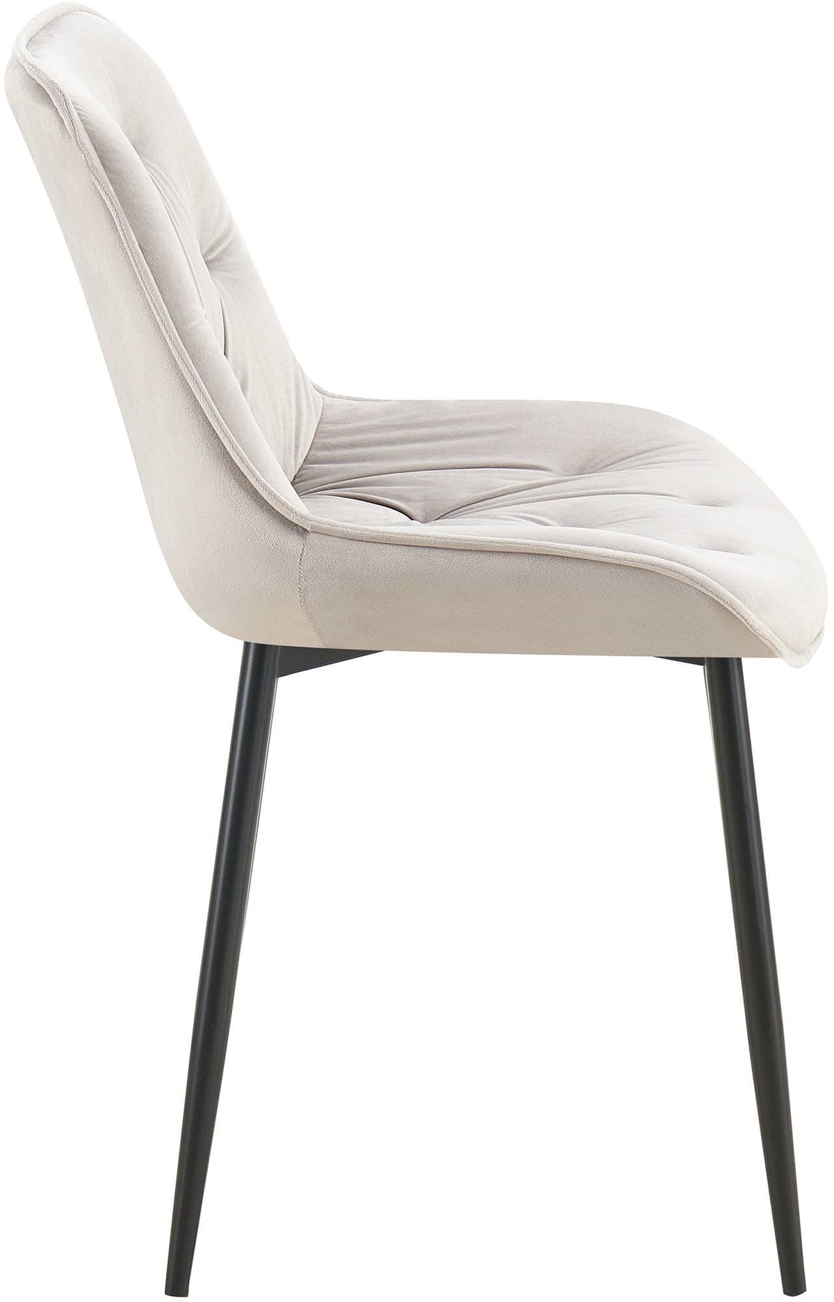 Set van 2 eetkamerstoelen Wallace fluweel grijs grau