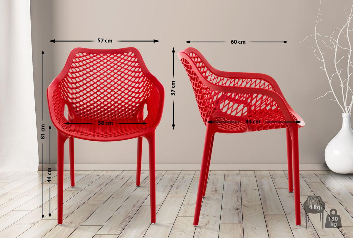 Stapelbare Stoel Air XL rood rot