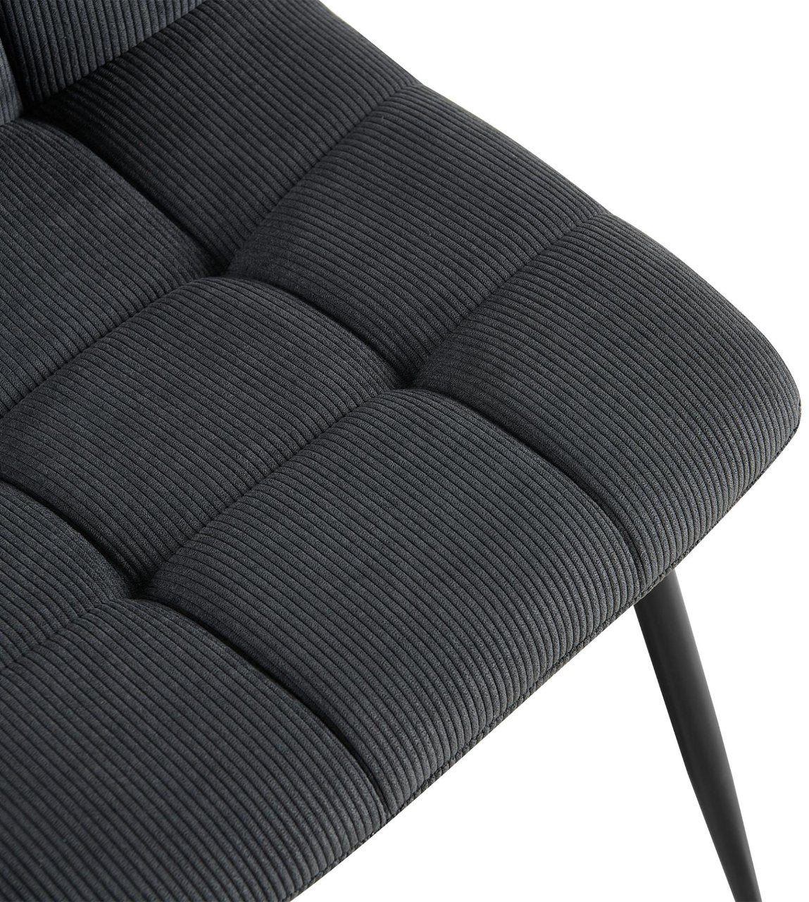 Eetkamerstoel Antibes Corduroy zwart schwarz