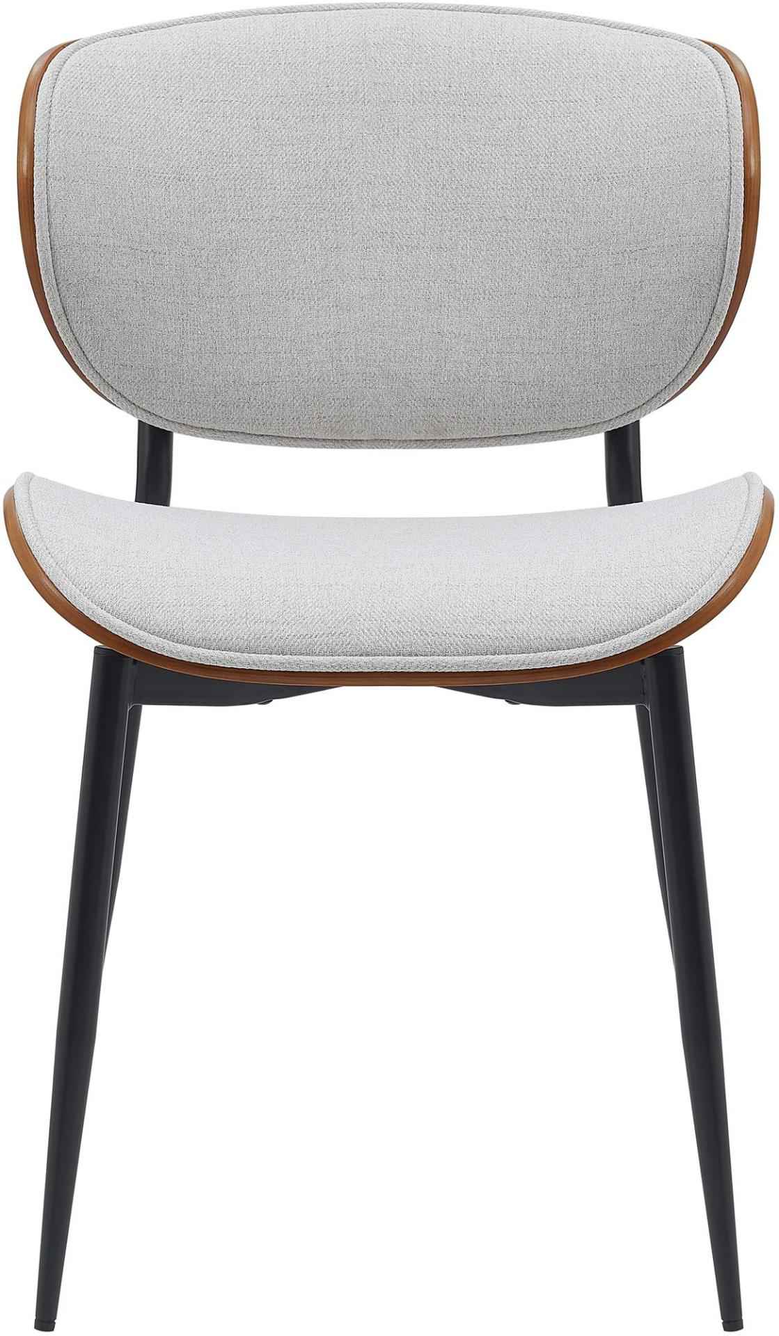 Set van 2 Eetkamerstoelen Enid walnoot/creme,Stof walnuss/creme