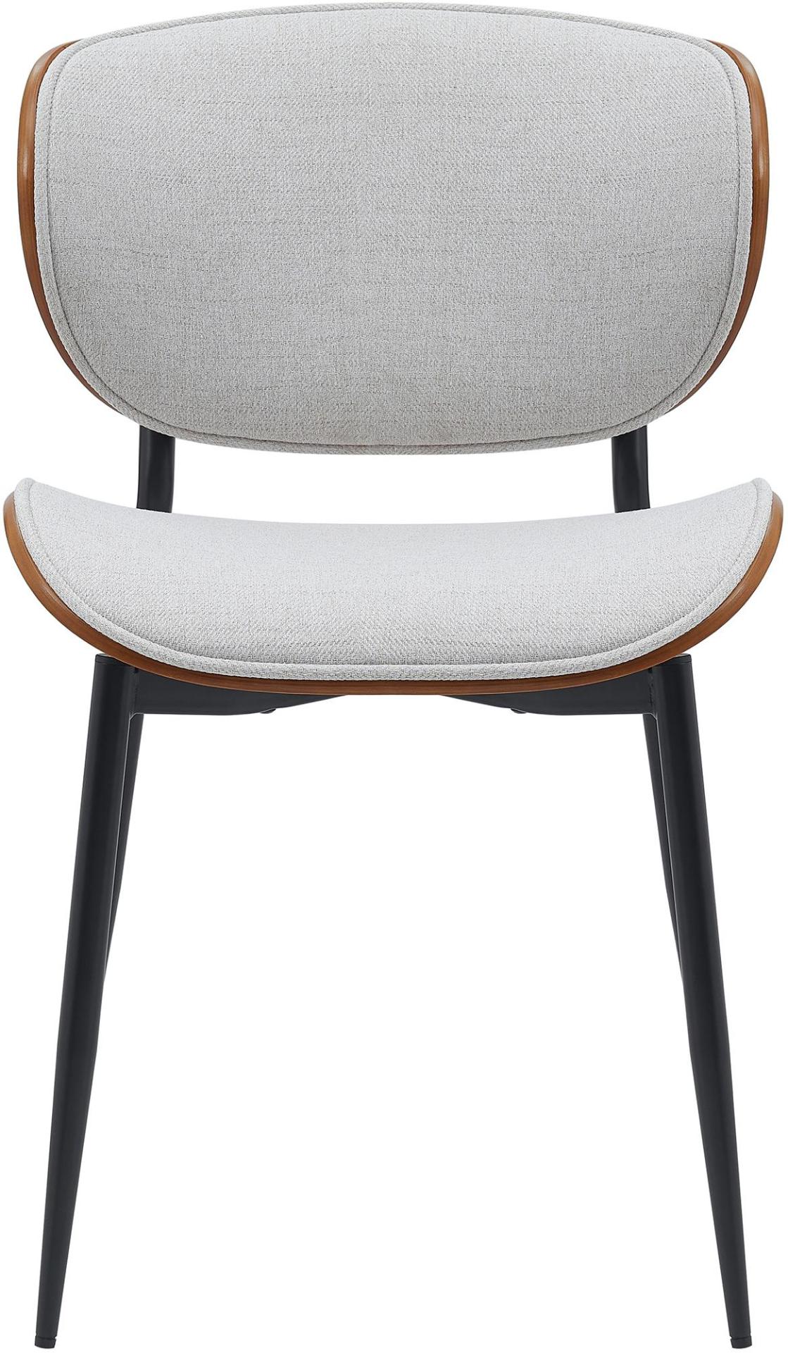 Set van 2 Eetkamerstoelen Enid walnoot/creme,Stof walnuss/creme