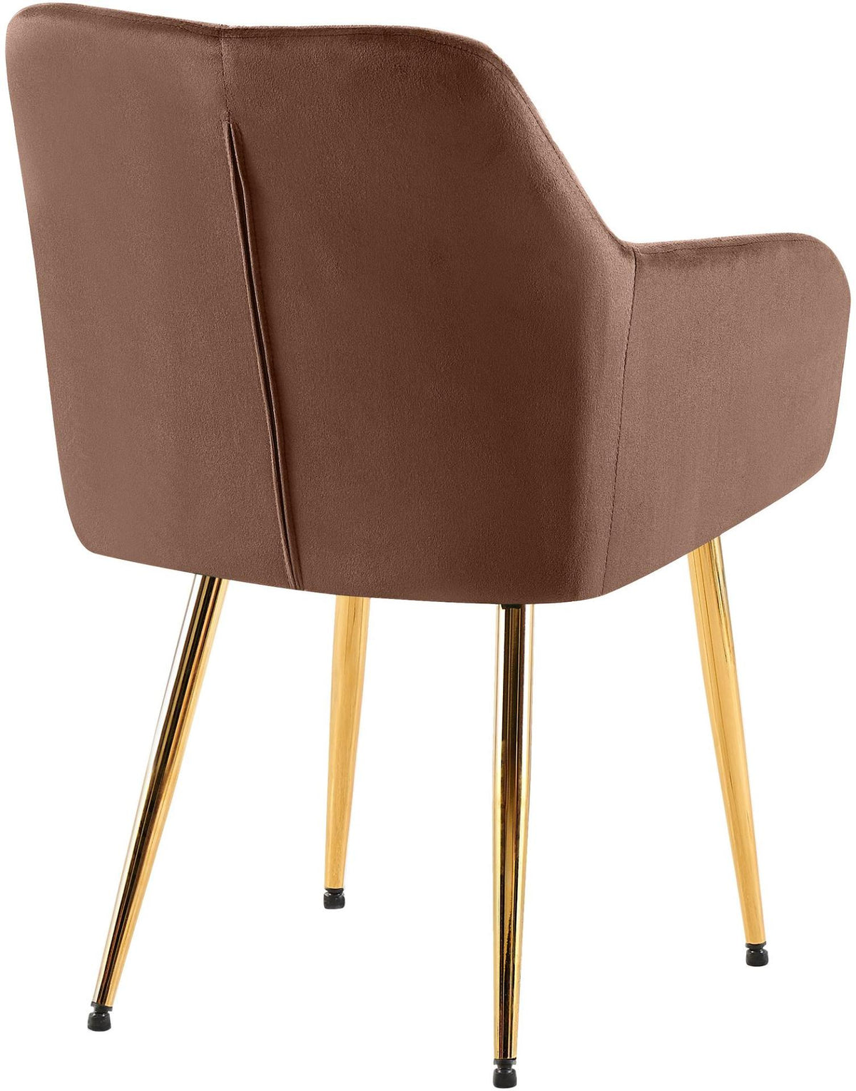 Set van 2 eetkamerstoelen Monett fluweel bruin,Metaal Goud braun