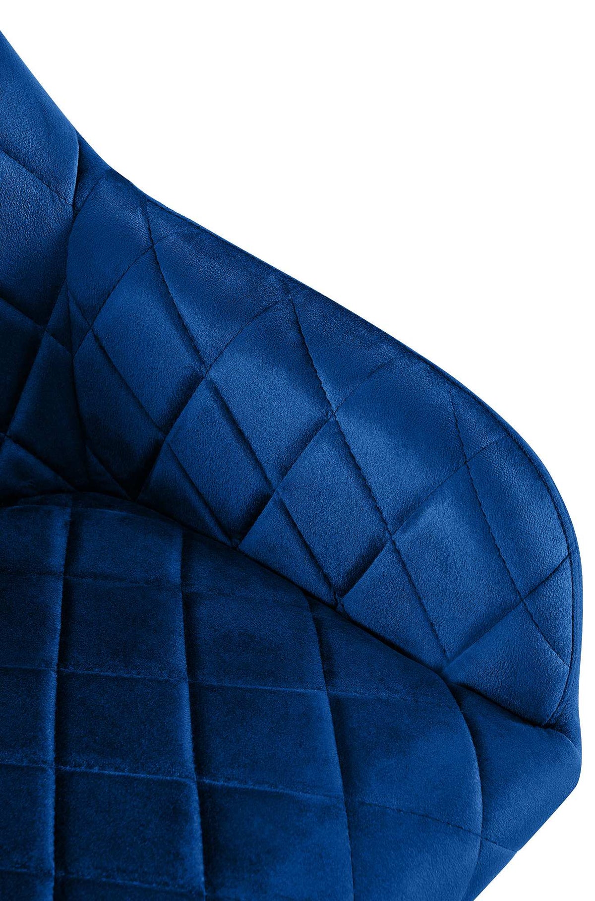 Set van 2 eetkamerstoelen Monett fluweel donkerblauw,Metaal Goud dunkelblau