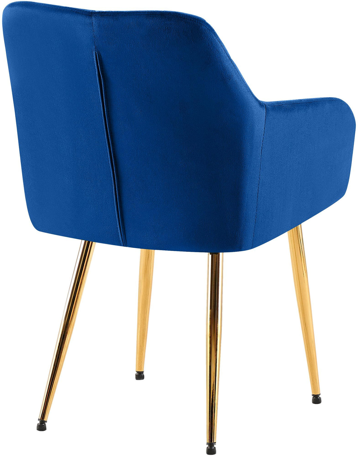 Set van 2 eetkamerstoelen Monett fluweel donkerblauw,Metaal Goud dunkelblau