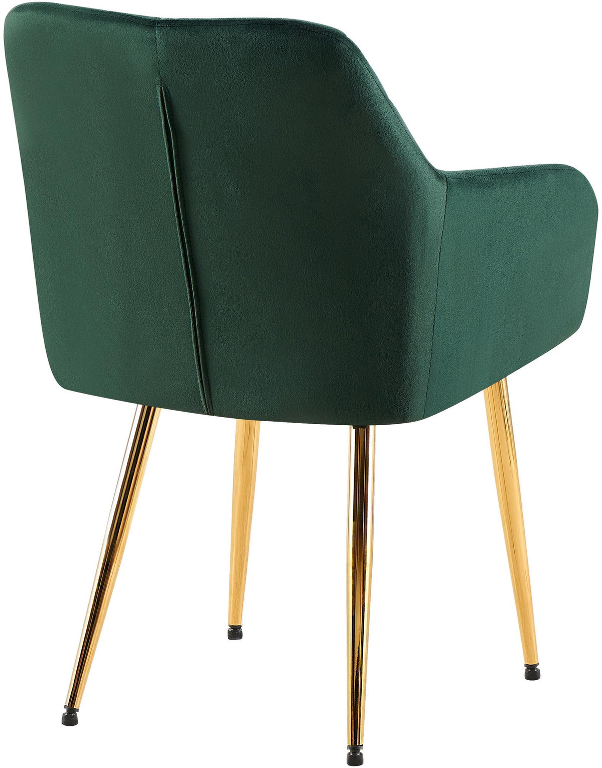 Set van 2 eetkamerstoelen Monett fluweel groen,Metaal Goud grün