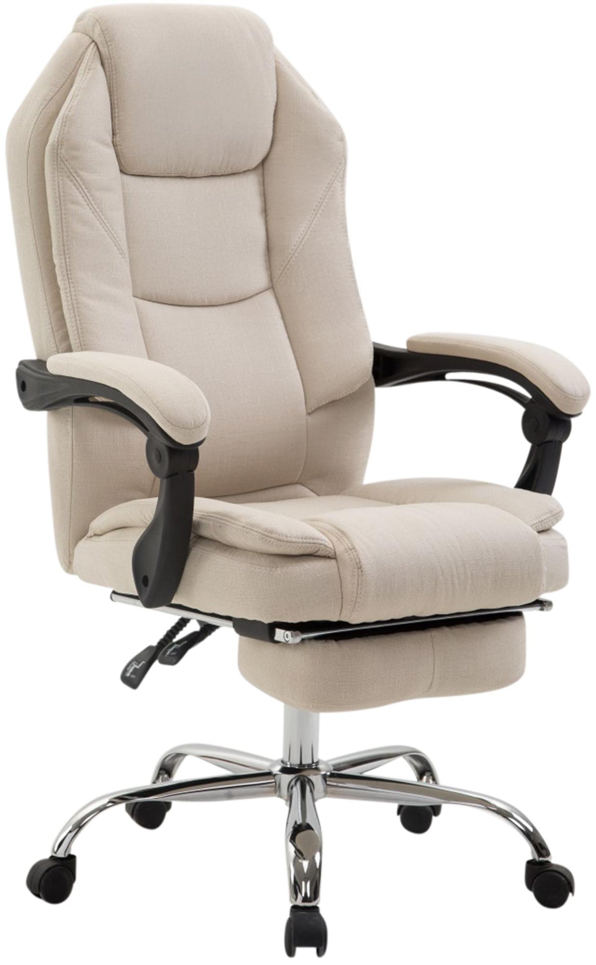 Bureaustoel Castle Stof creme creme