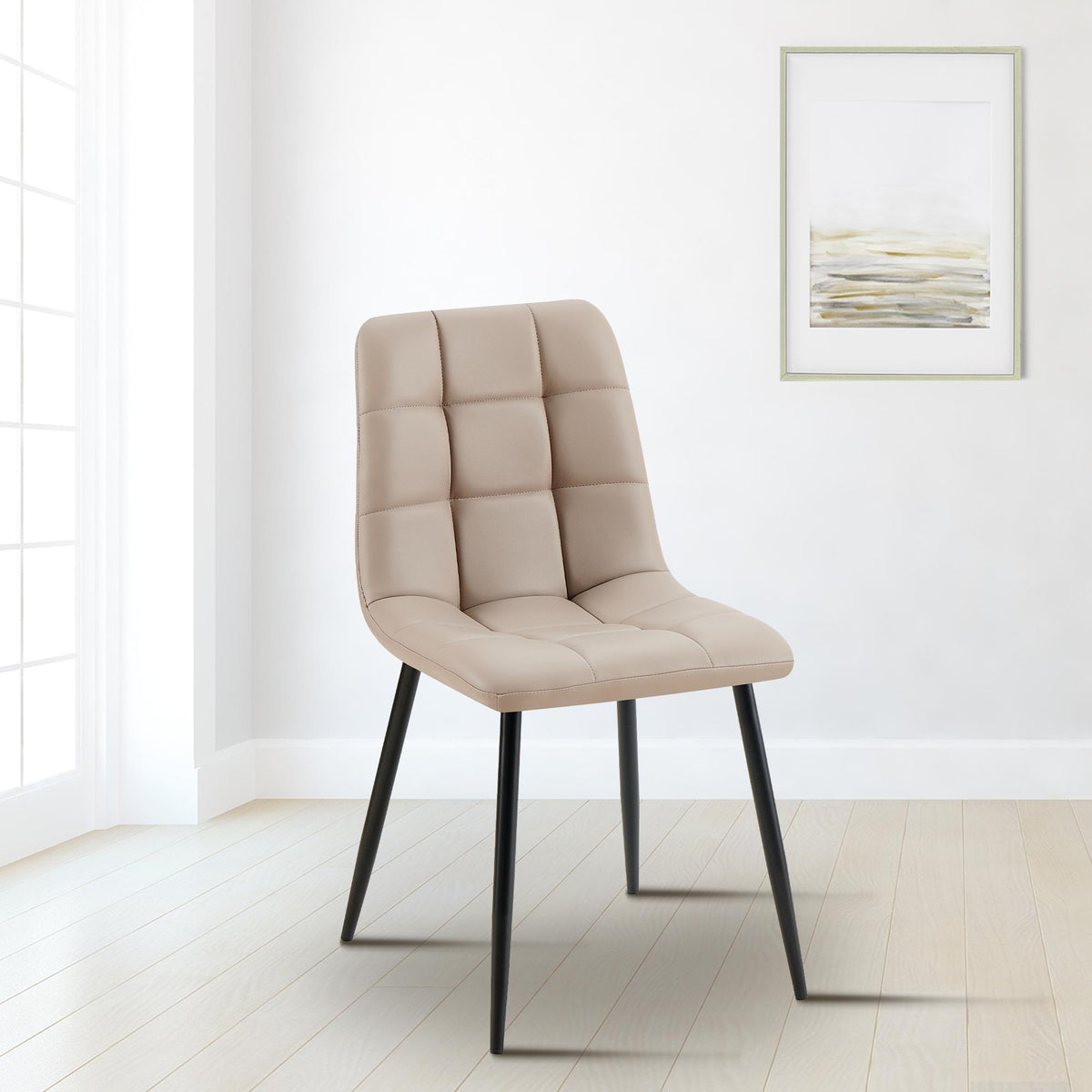 Eetkamerstoel Antibes Kunstleer taupe taupe